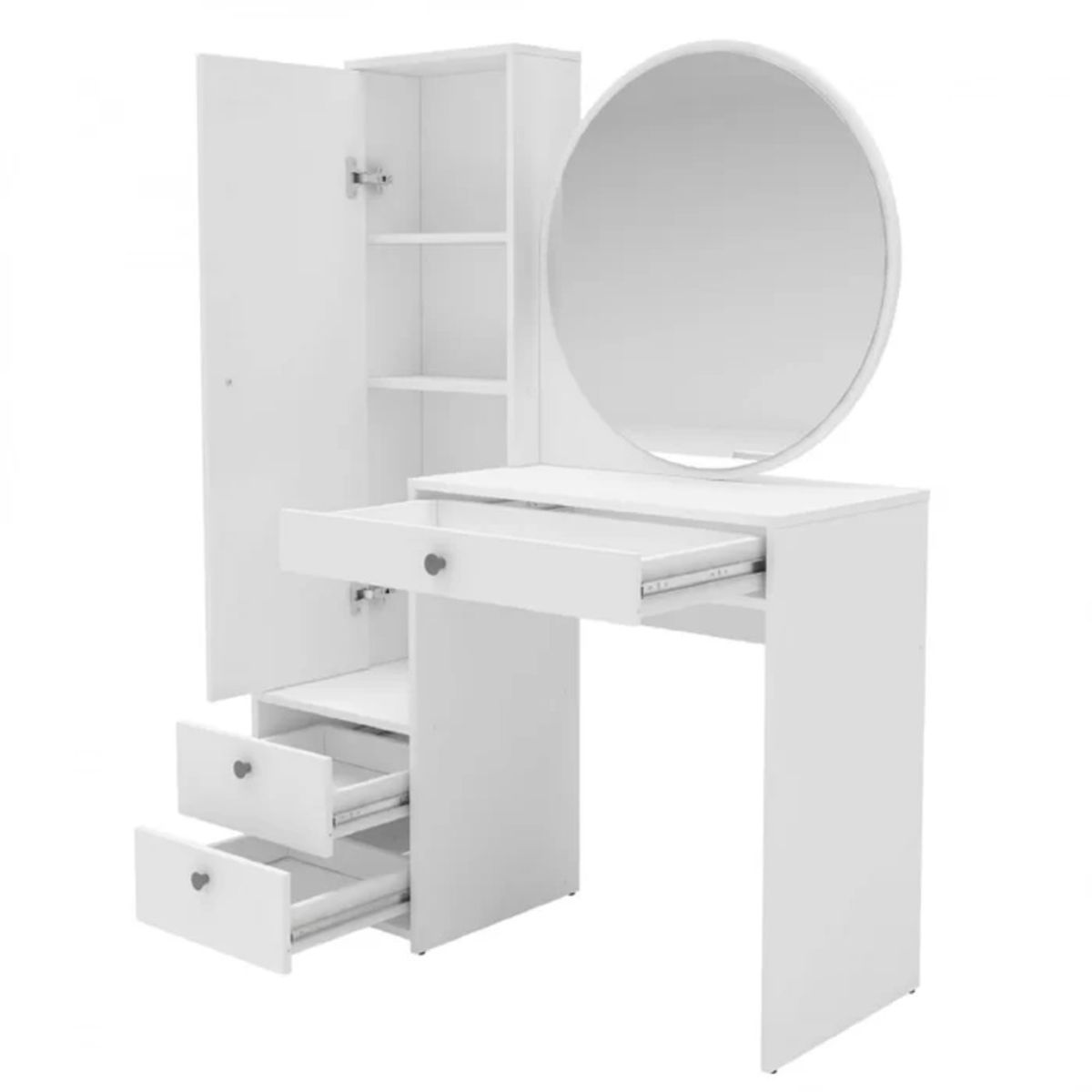 R&R MUEBLES - Tocador Moderno Aoi Blanco R&R MUEBLES