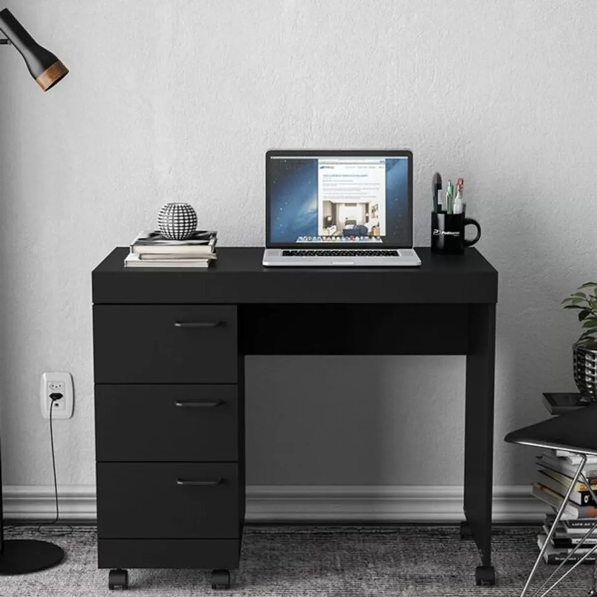 GENERICO - Escritorio Moderno Matsuriya Negro R&R MUEBLES