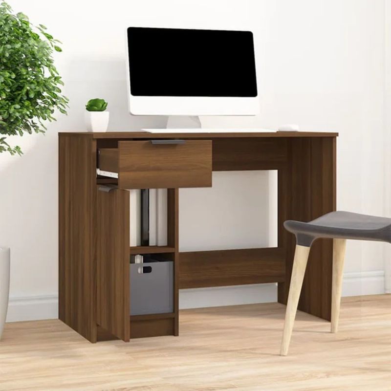 GENERICO - Escritorio Moderno Aizen Marron Oscuro R&R MUEBLES