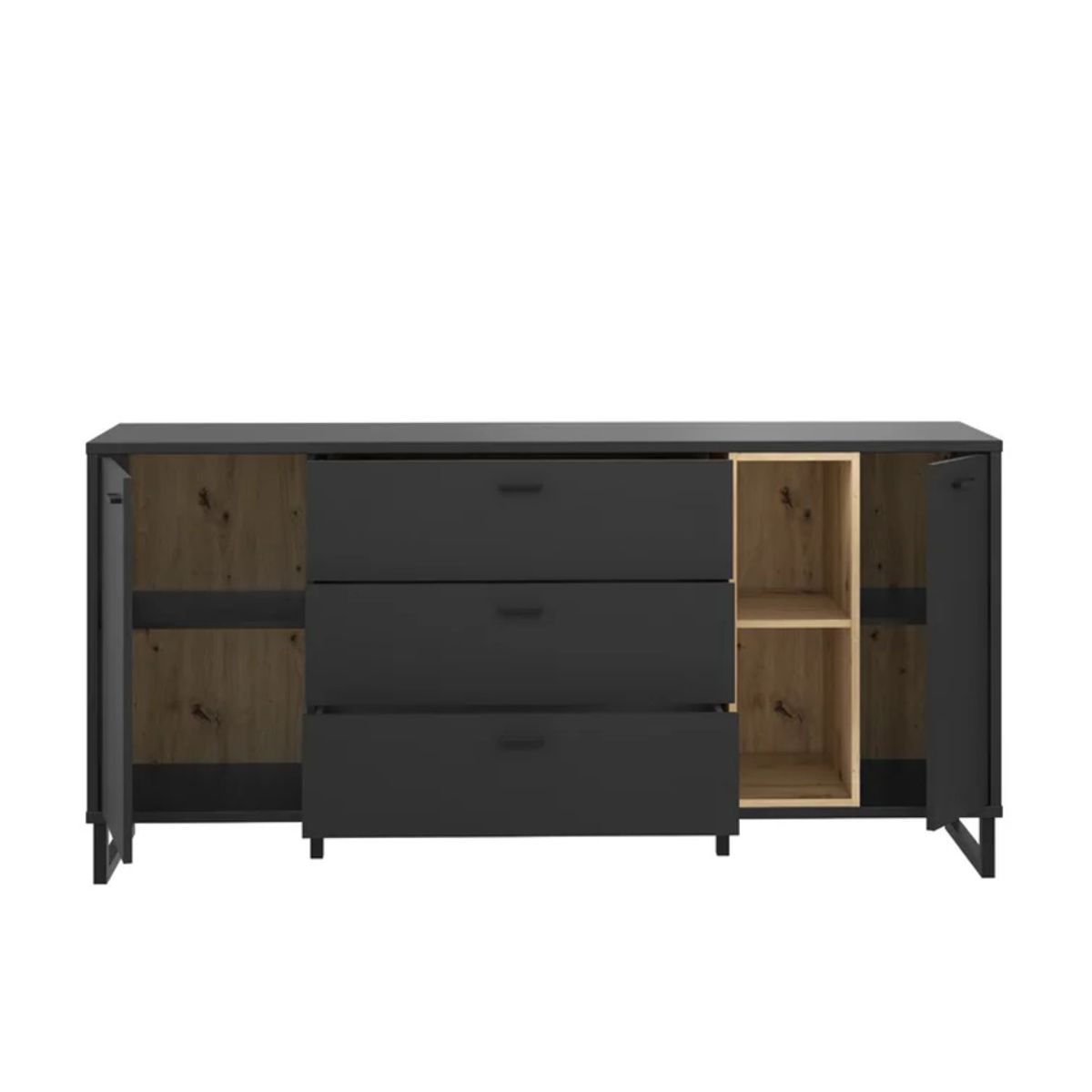 GENERICO - Aparador Moderno Hiroto Negor y Marron R&R MUEBLES