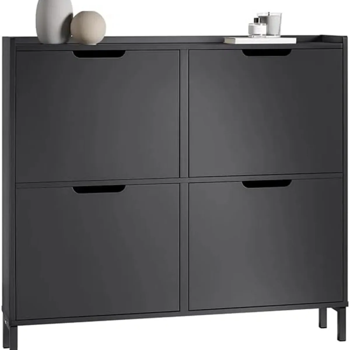 GENERICO - Zapatera Moderna Fromel Negro R&R MUEBLES