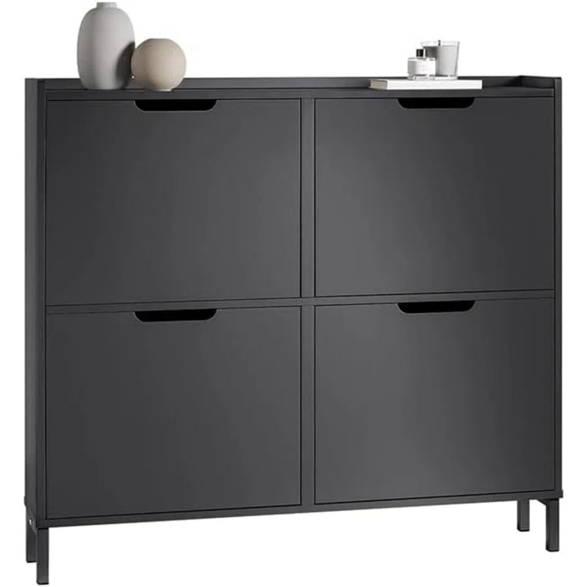 GENERICO - Zapatera Moderna Fromel Negro R&R MUEBLES