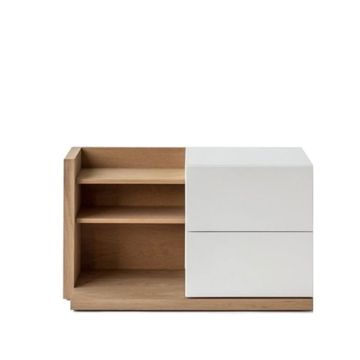 GENERICO - Velador Moderno Kokorowa Duna y Blanco R&R MUEBBLES