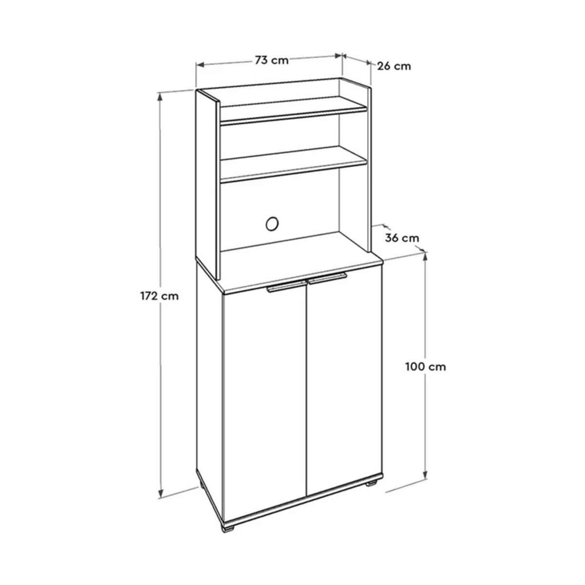 GENERICO - Mueble de Cocina Moderno Funeno Blanco R&R MUEBLES