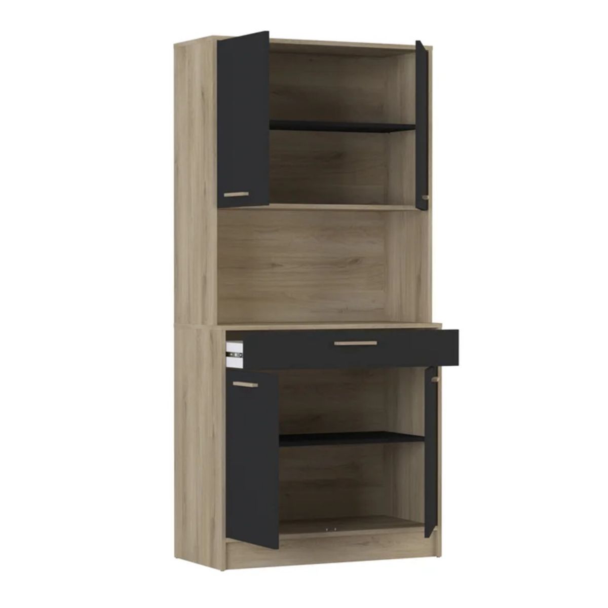 GENERICO - Mueble de Cocina Moderno Dajimu Marrón y Negro R&R MUEBLES