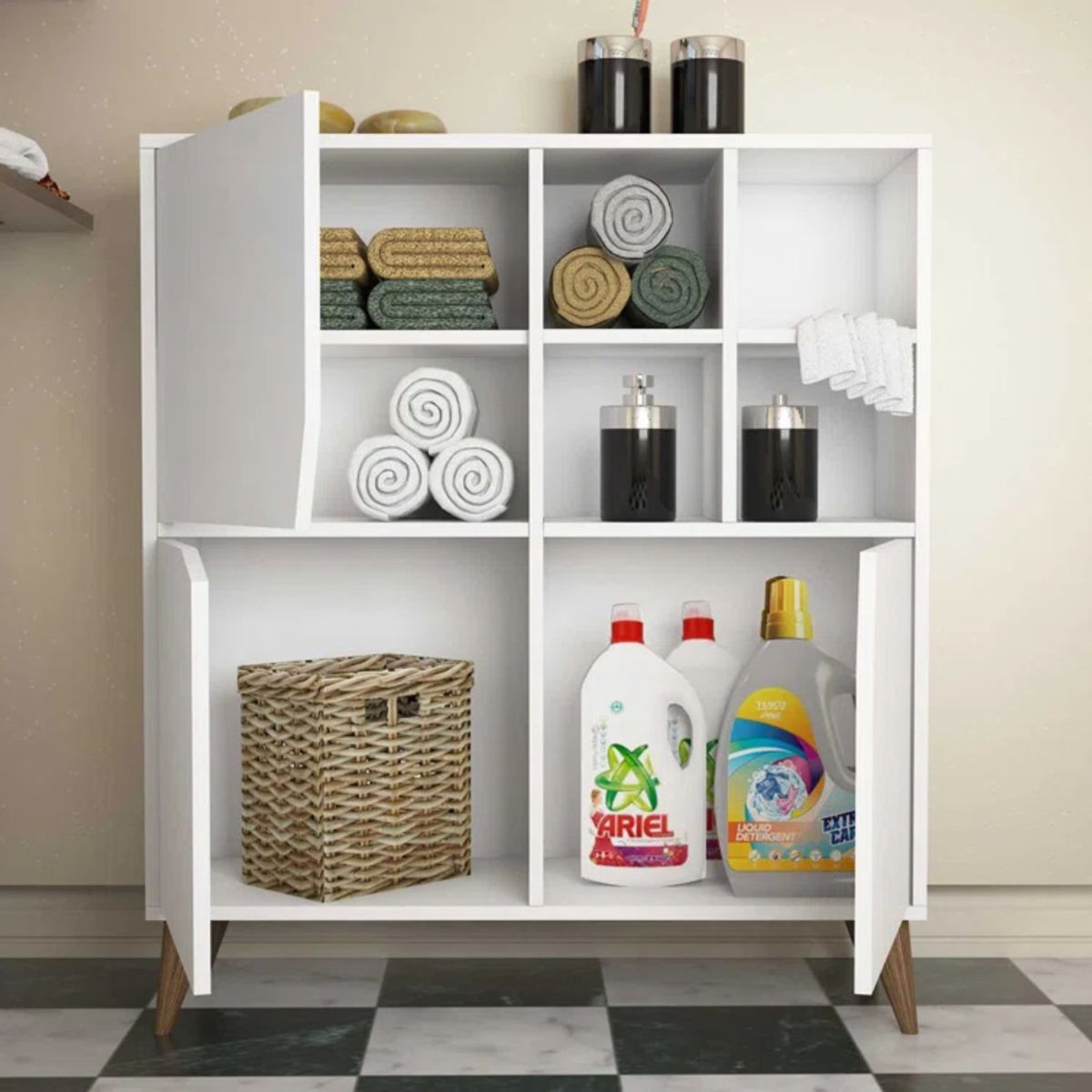 R&R MUEBLES - Aparador Moderno Damian Blanco RR MUEBLES