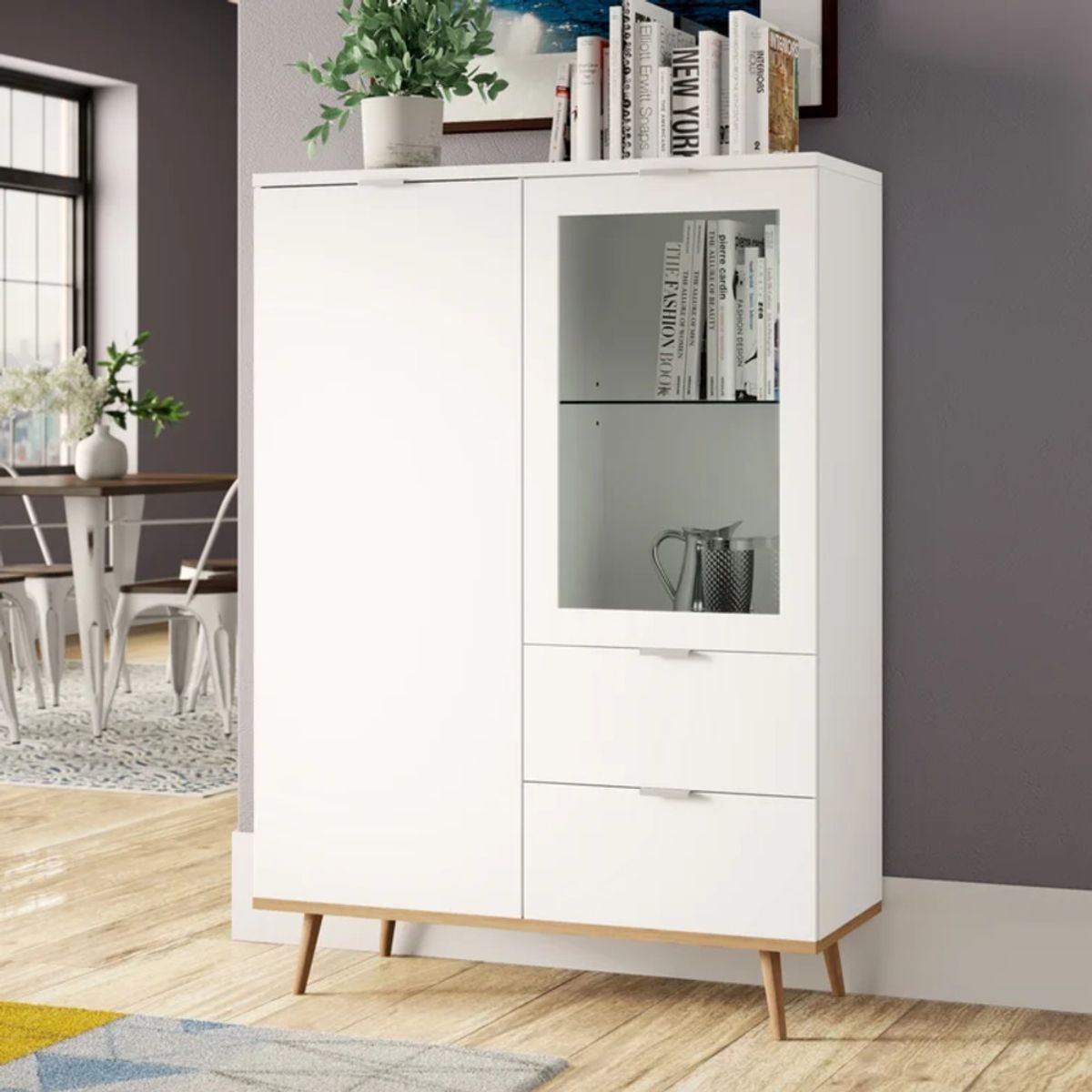 R&R MUEBLES - Aparador Moderno Jabu Blanco R&R MUEBLES