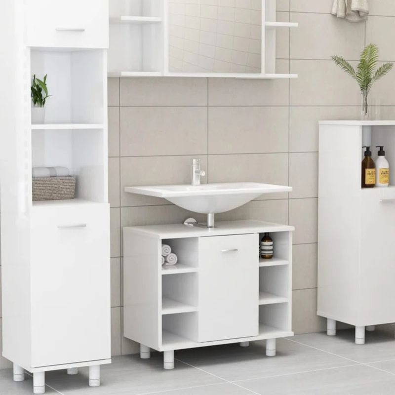 R&R MUEBLES - Mueble de Baño Moderno Ray Blanco R&R MUEBLES