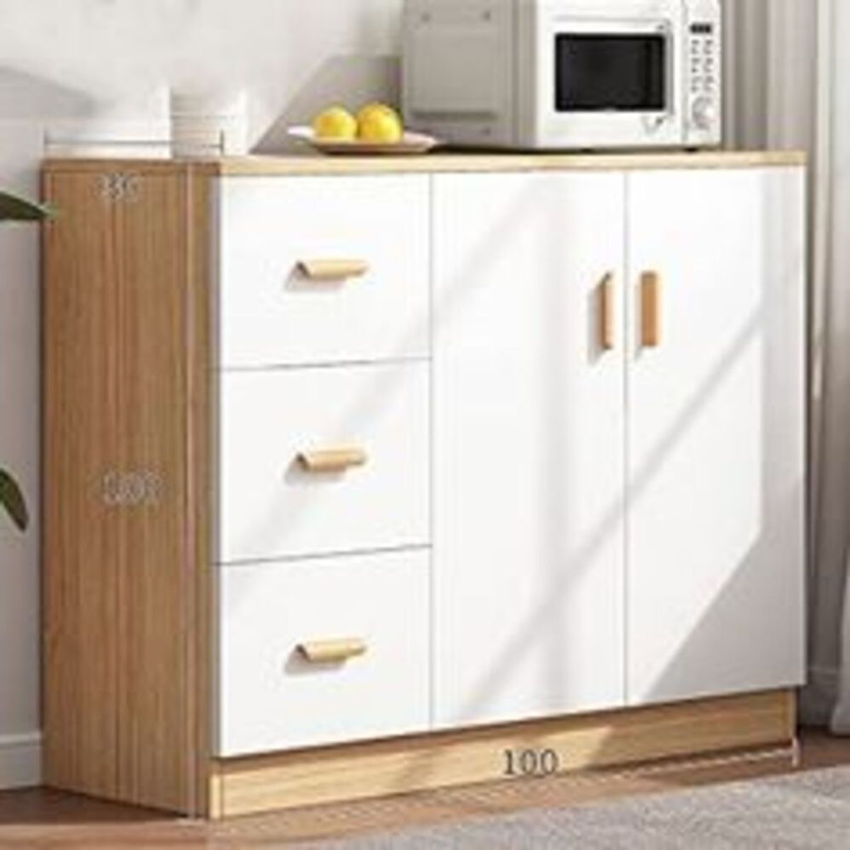 R&R MUEBLES - Mueble Organizador de Cocina Gladys 3 cajones R&R MUEBLES