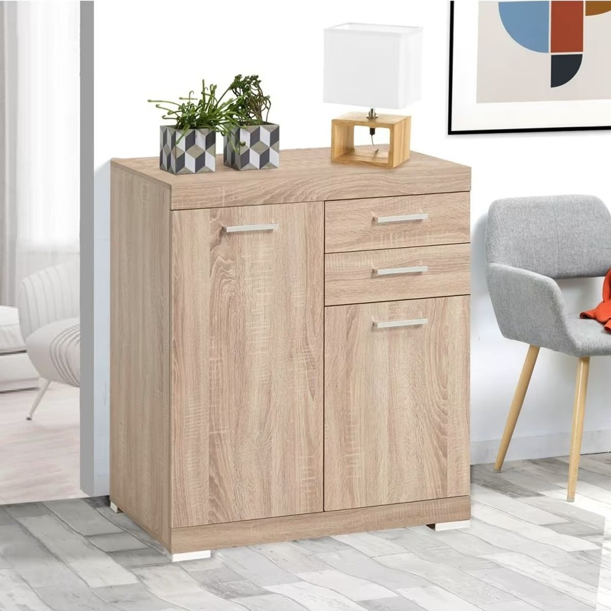 GENERICO - Aparador Vajillero Mini Dannae Marrón Claro R&R MUEBLES