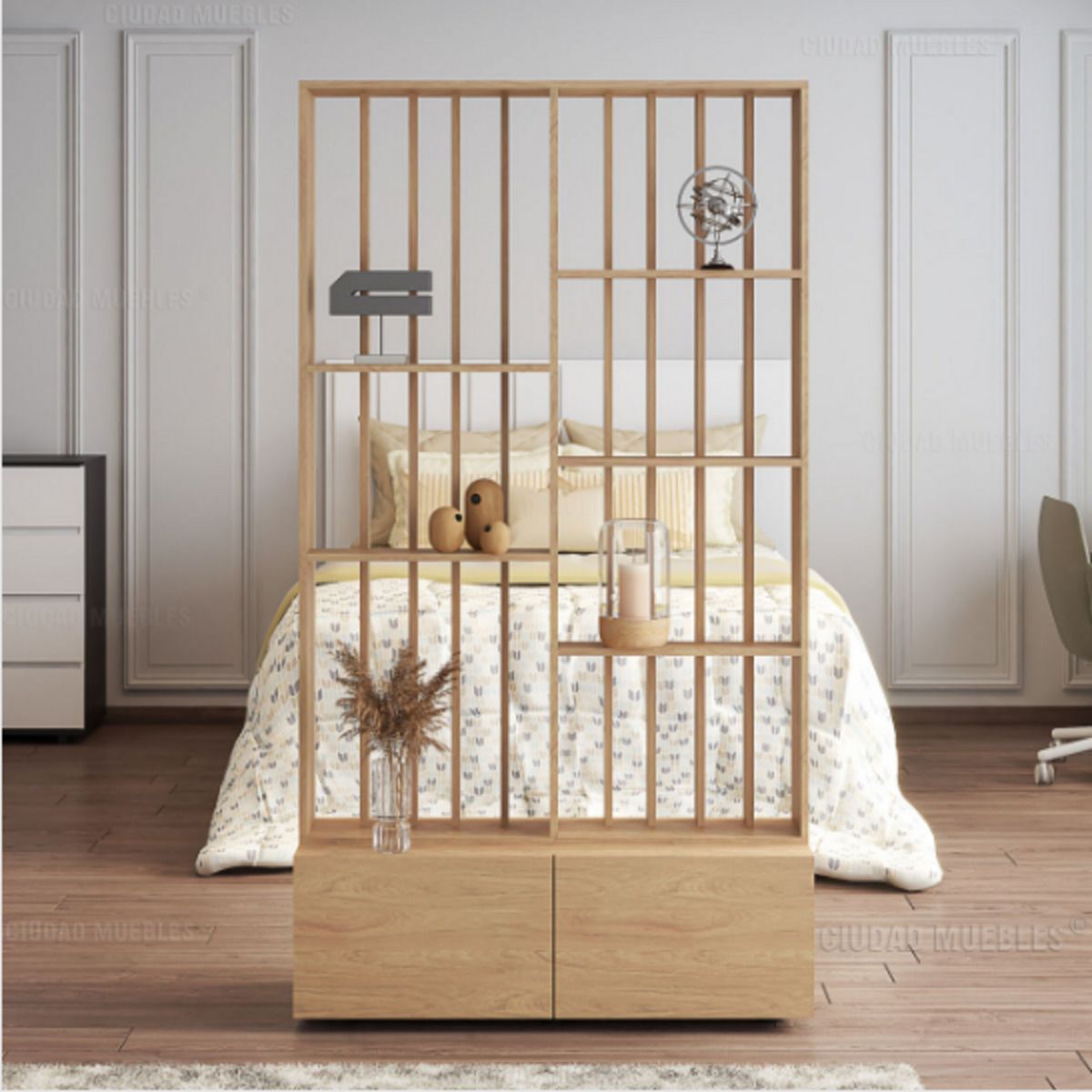 GENERICO - Estante Separador de Ambiente Miriam 100 cm Duna R&R MUEBLES