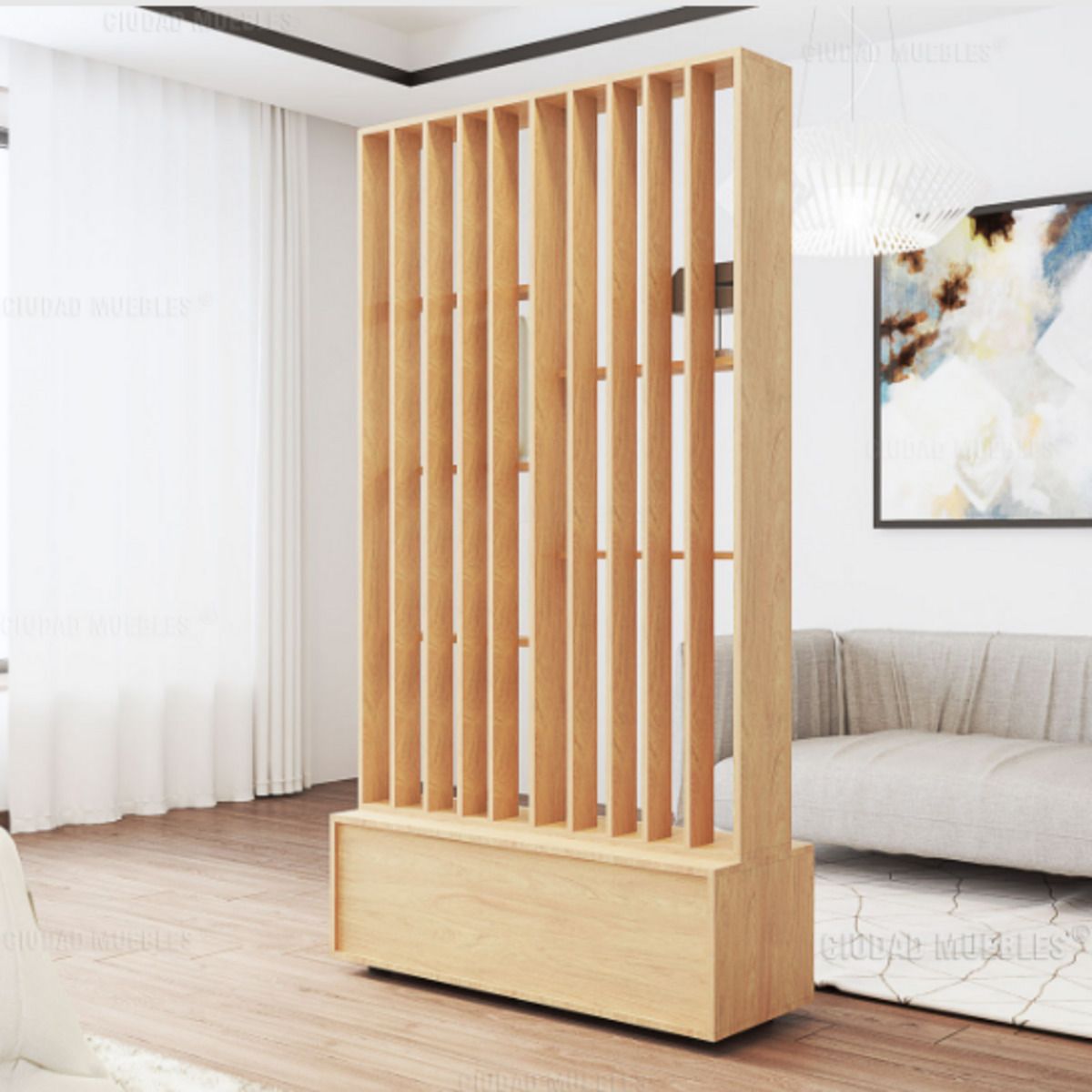 GENERICO - Estante Separador de Ambiente Miriam 100 cm Duna R&R MUEBLES