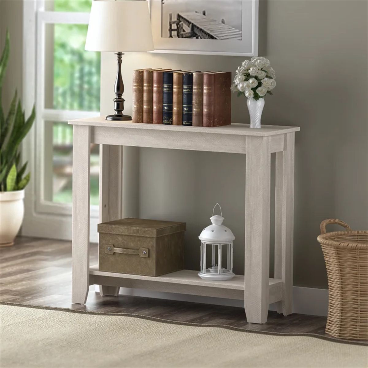 GENERICO - Mesa Consola Moderna Chaplin Blanco Niebla R&R MUEBLES