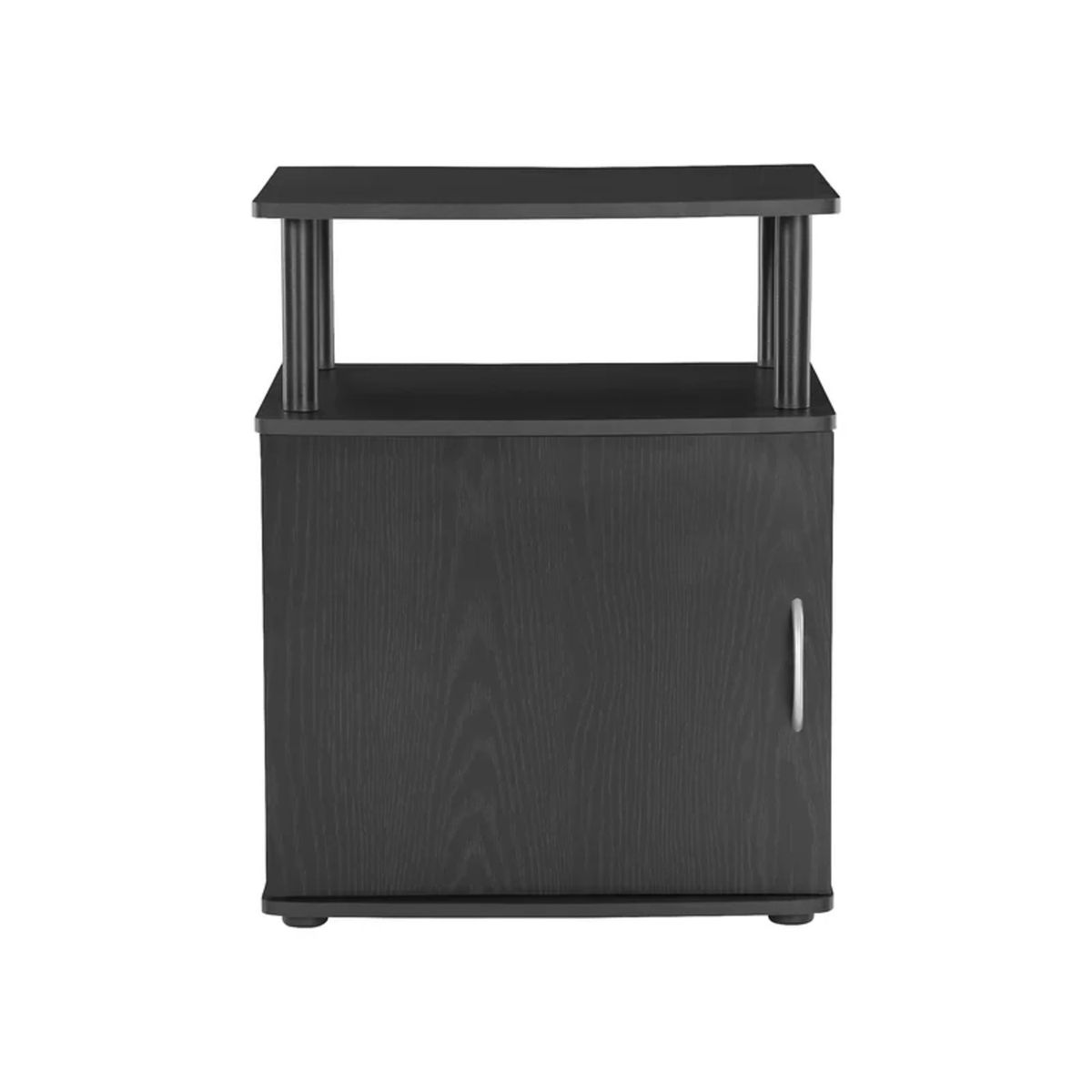 GENERICO - Mesa Lateral Moderna Fernando Negro 1 Puerta R&R MUEBLES