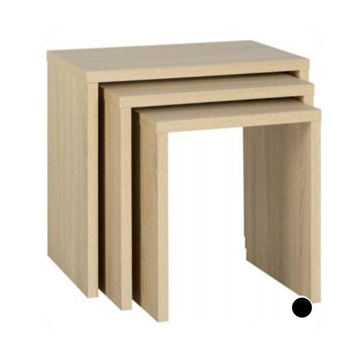 GENERICO - Set x 3 Mesas Auxiliares Moderna Robert Marrón Claro R&R MUEBLES