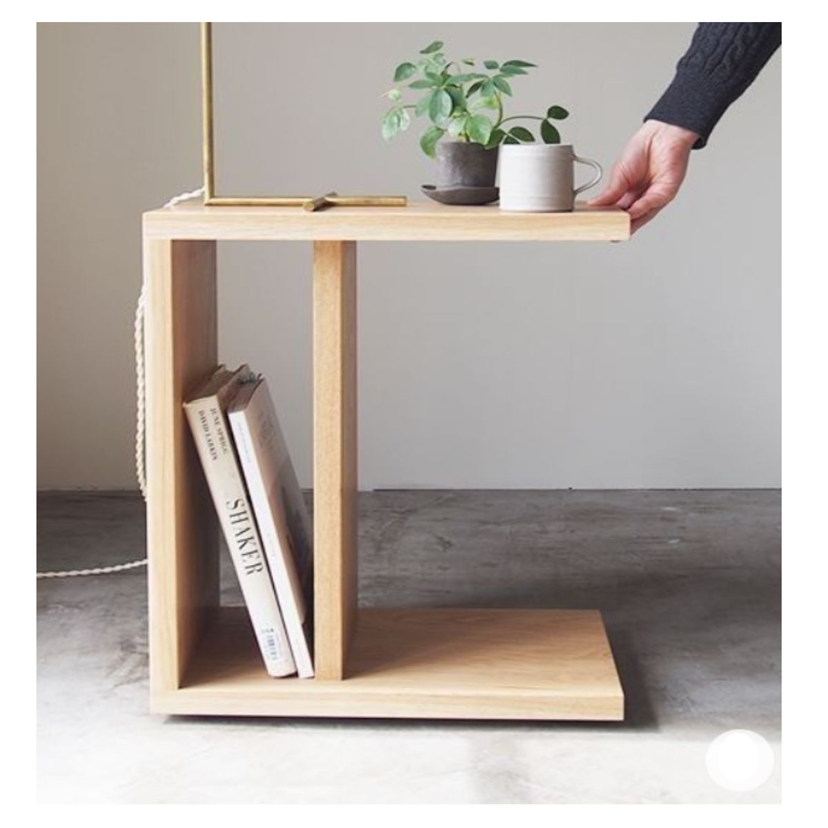 GENERICO - Mesa Lateral Multiposiciones Regina Marrón claro R&R MUEBLES