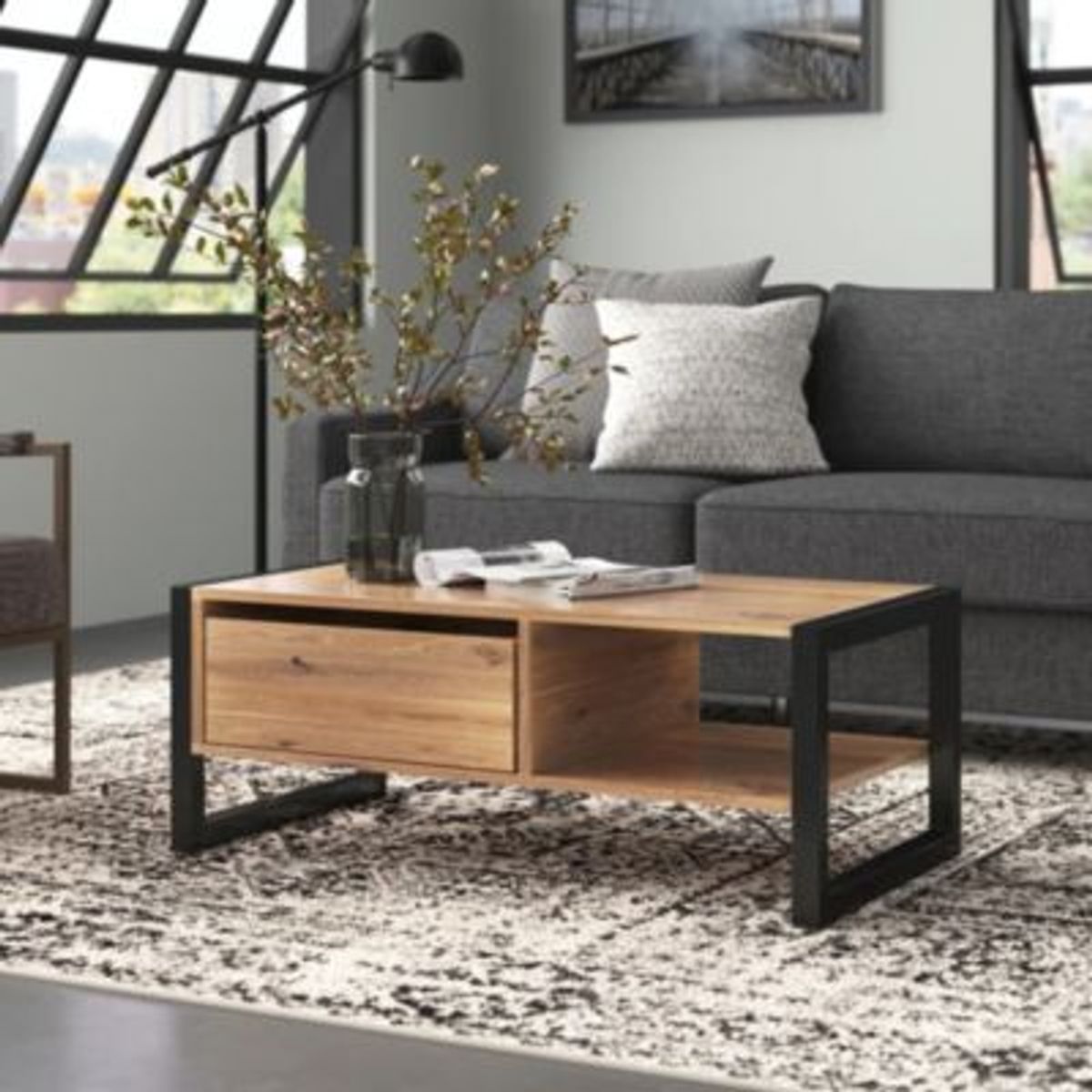 GENERICO - Mesa de Centro Moderna Arima Marron RR MUEBLES