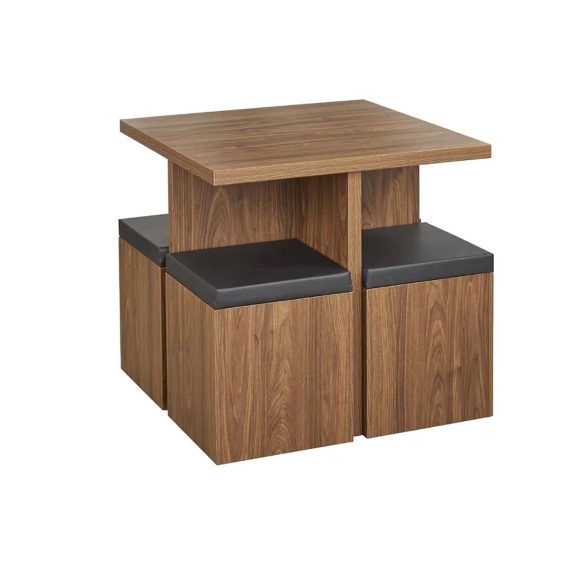 GENERICO - Juego de Comedor con 4 Bancos Moderno Kamille Caramelo R&R MUEBLES