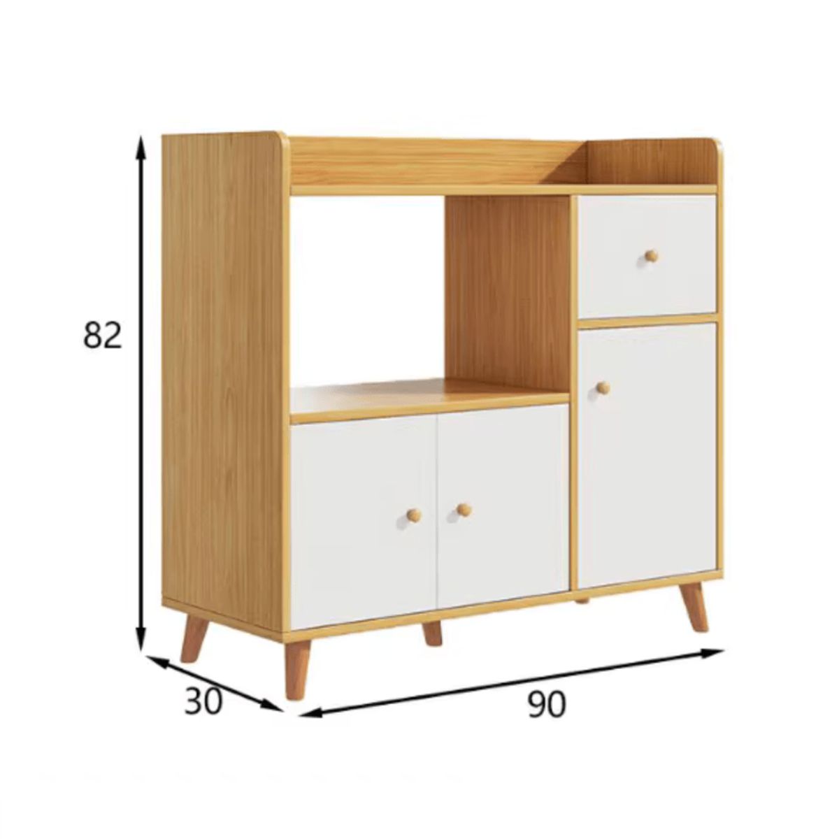 GENERICO - Mueble de Cocina para Microondas Atenea 3 Puertas R&R MUEBLES
