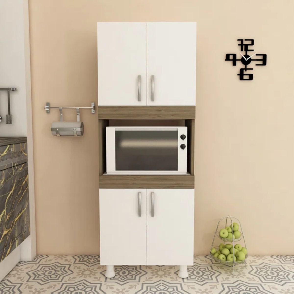 GENERICO - Mueble de Cocina Moderno Barrett Blanco RR MUEBLES