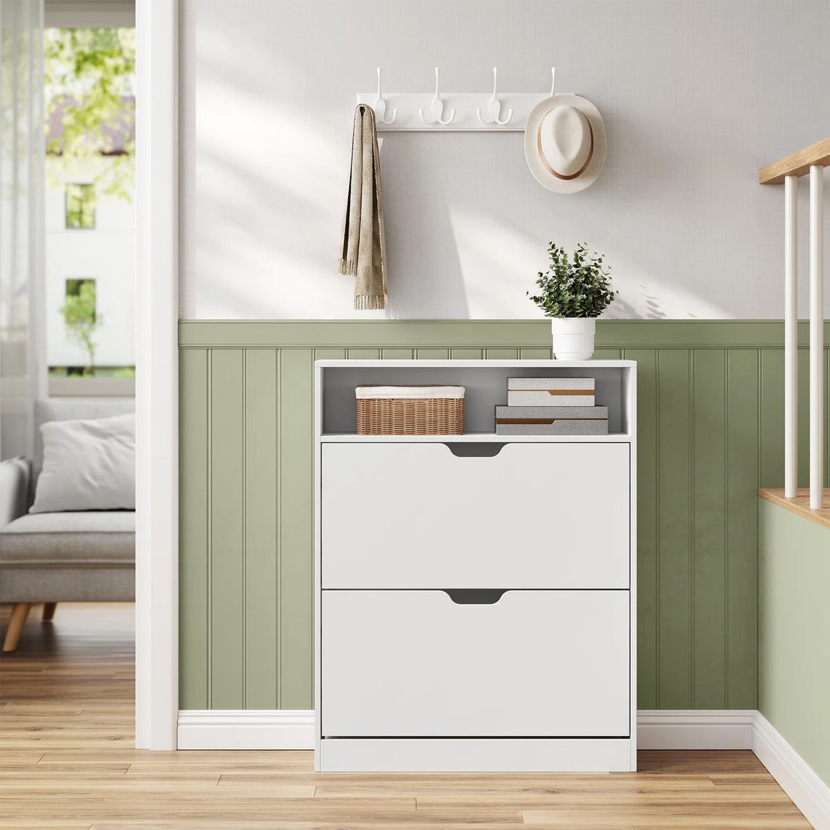 GENERICO - Zapatera Moderna Montoya 2 Cajones R&R MUEBLES