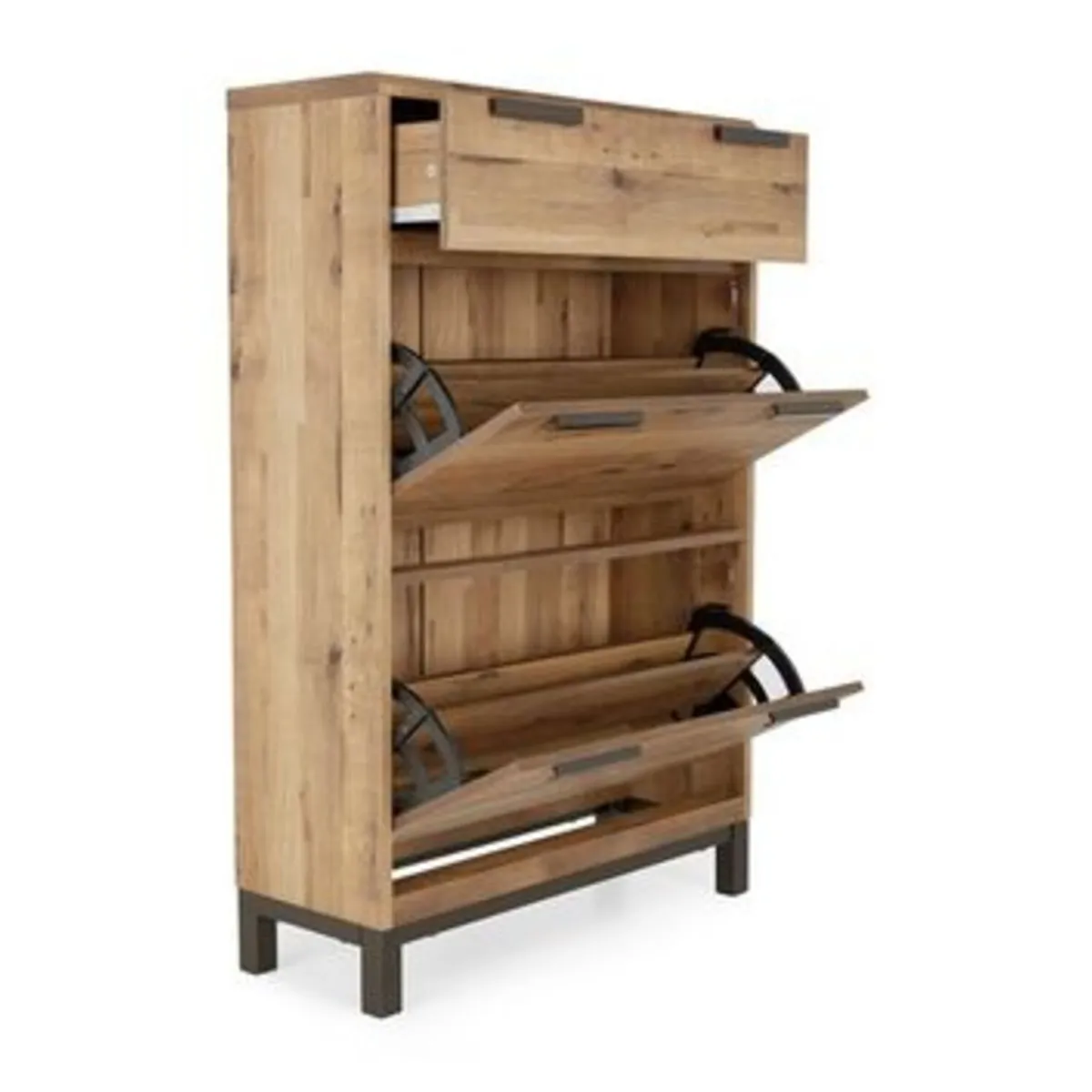 GENERICO - Zapatera Moderna Bianca Marron RR MUEBLES