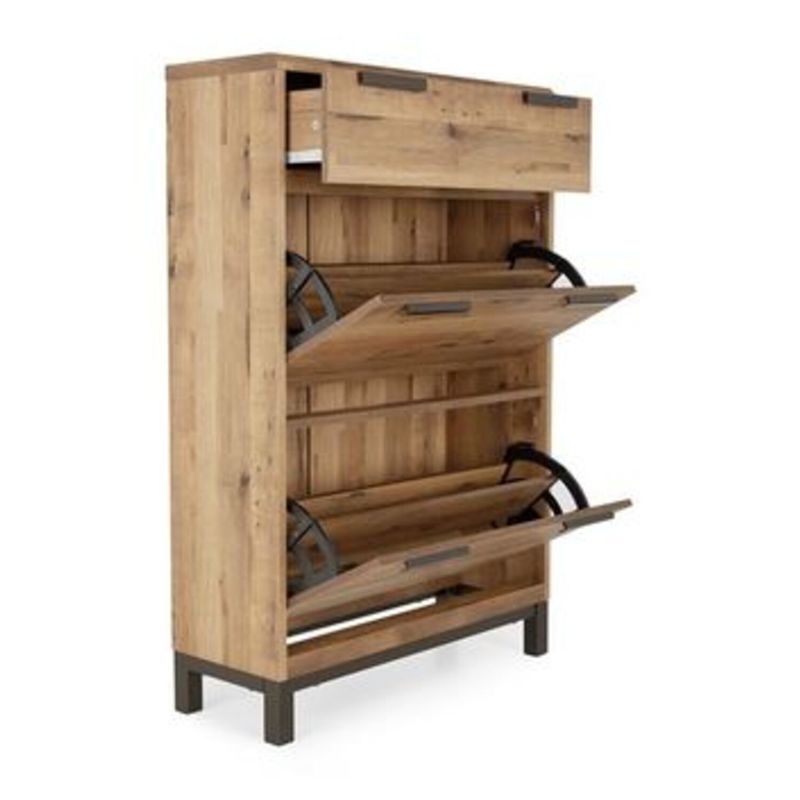 GENERICO - Zapatera Moderna Bianca Marron RR MUEBLES