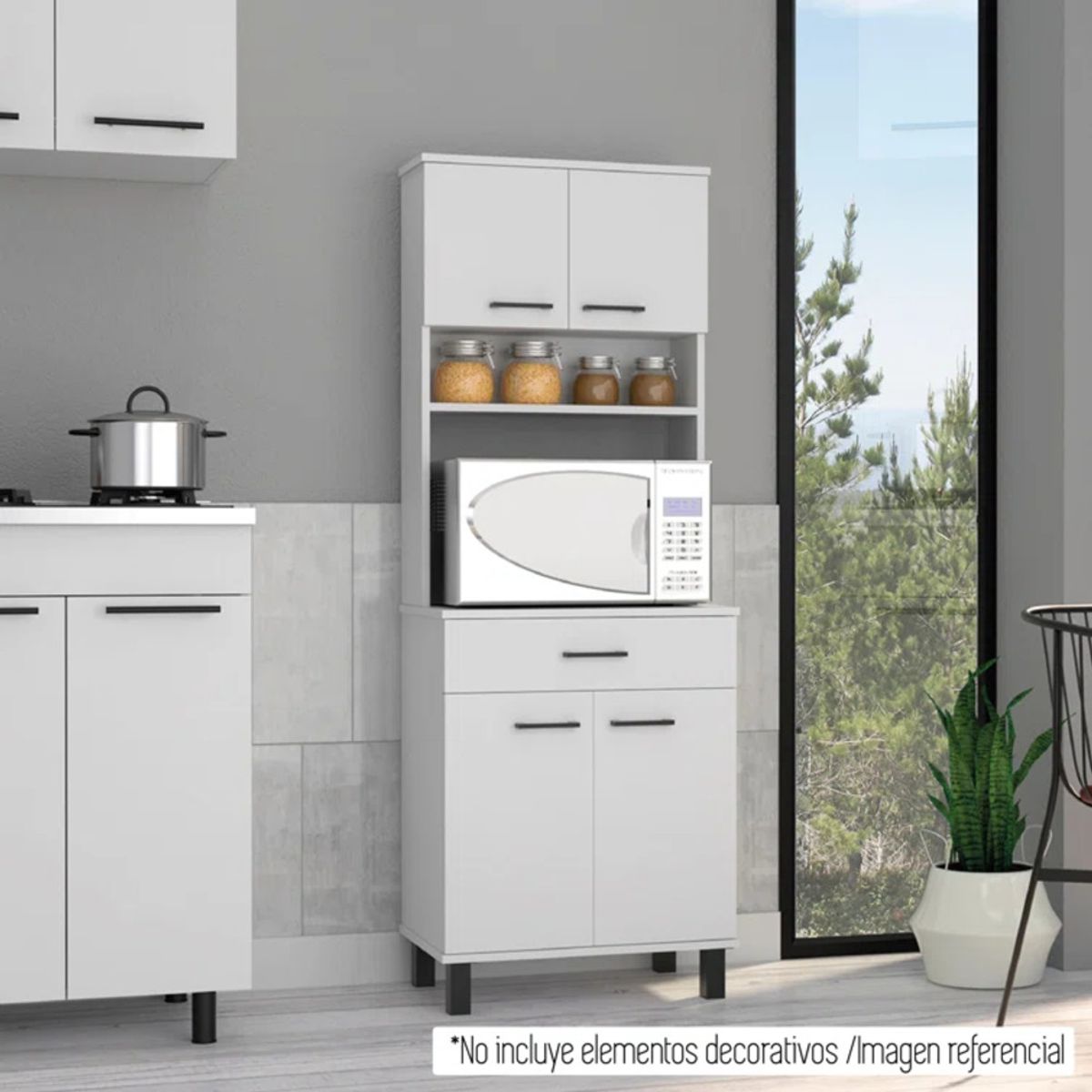 GENERICO - Mueble de Cocina Moderno Lee Blanco R&R MUEBLES