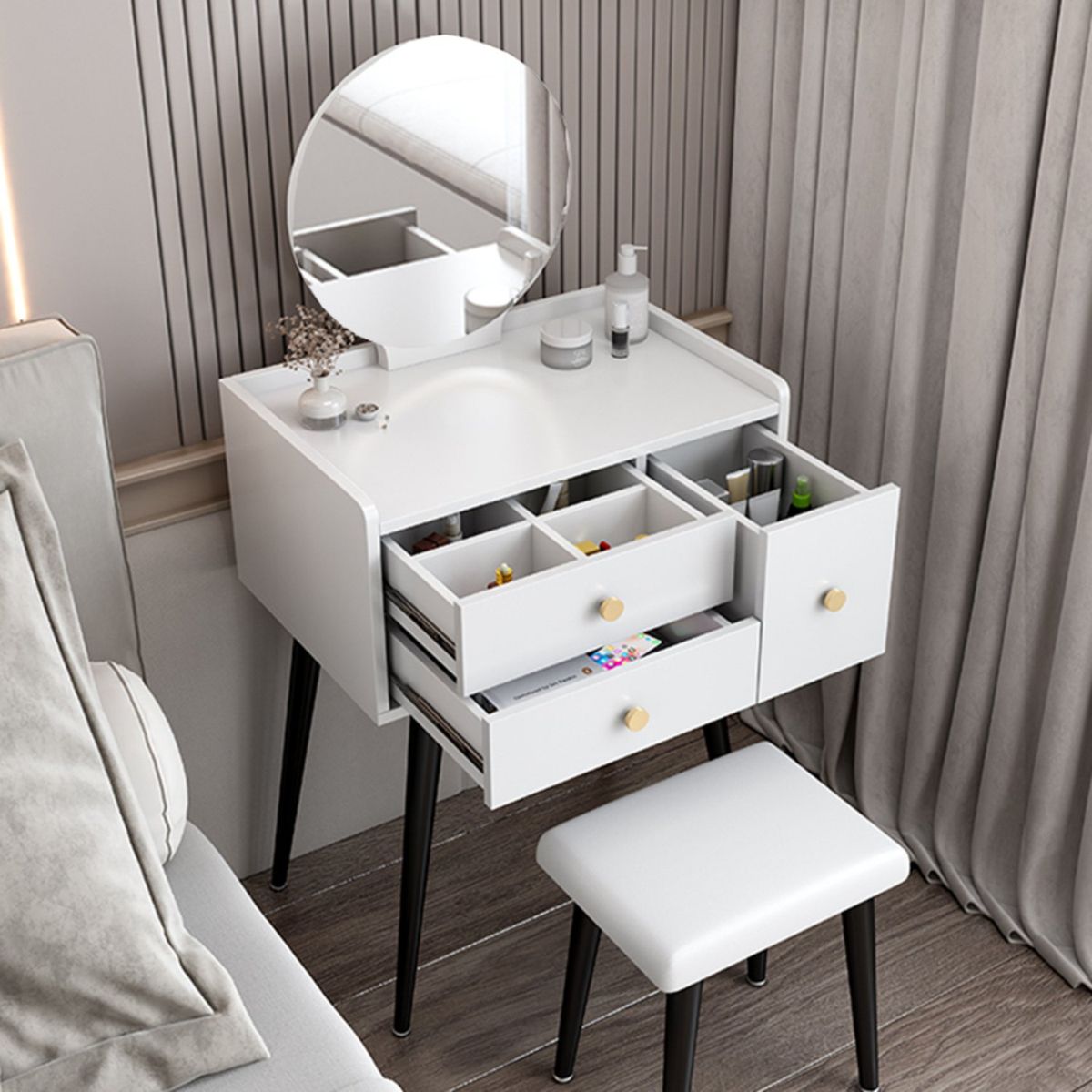 GENERICO - Tocador Vintage Lurín Blanco R&R MUEBLES