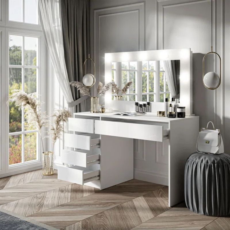 GENERICO - Tocador Moderno Mei Blanco R&R MUEBLES