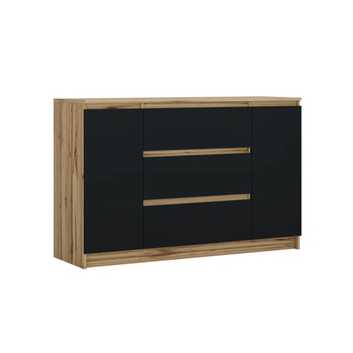 GENERICO - Comoda Moderna Mahiru Marron y Negro R&R MUEBLES