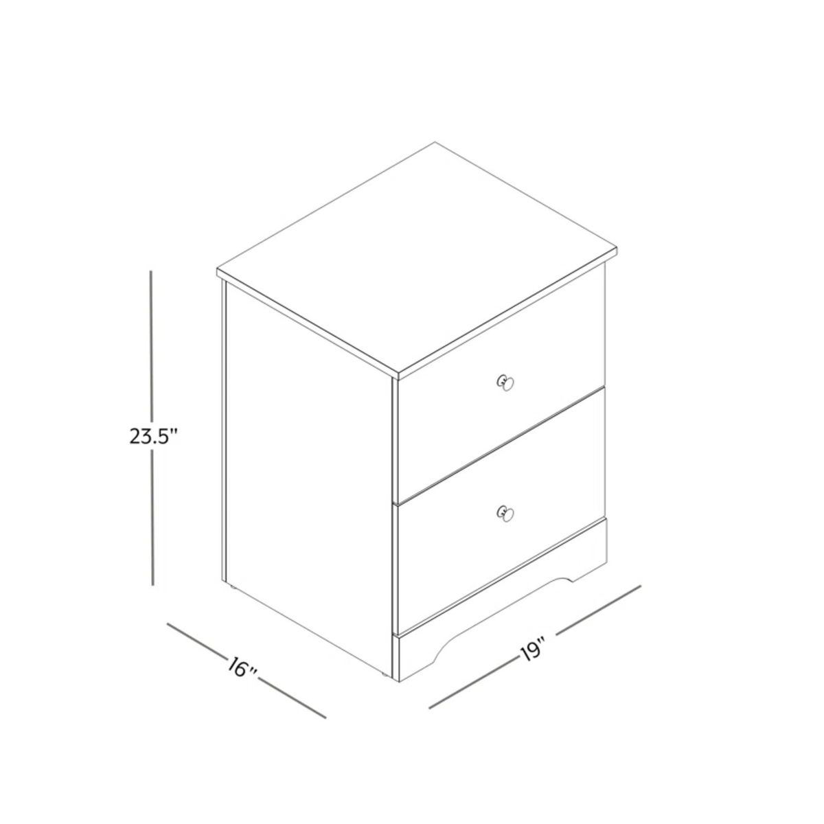 GENERICO - PACK X 2 Veladores Mesa de Noche Didi Blanco R&R MUEBLES