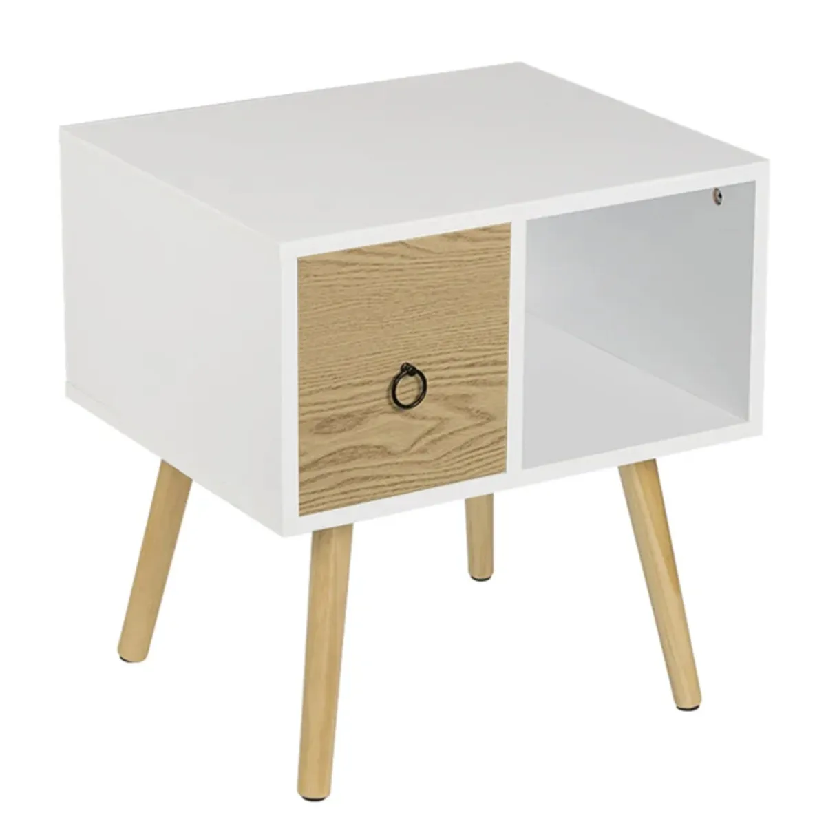 GENERICO - Velador Moderno Shido Blanco R&R MUEBLES