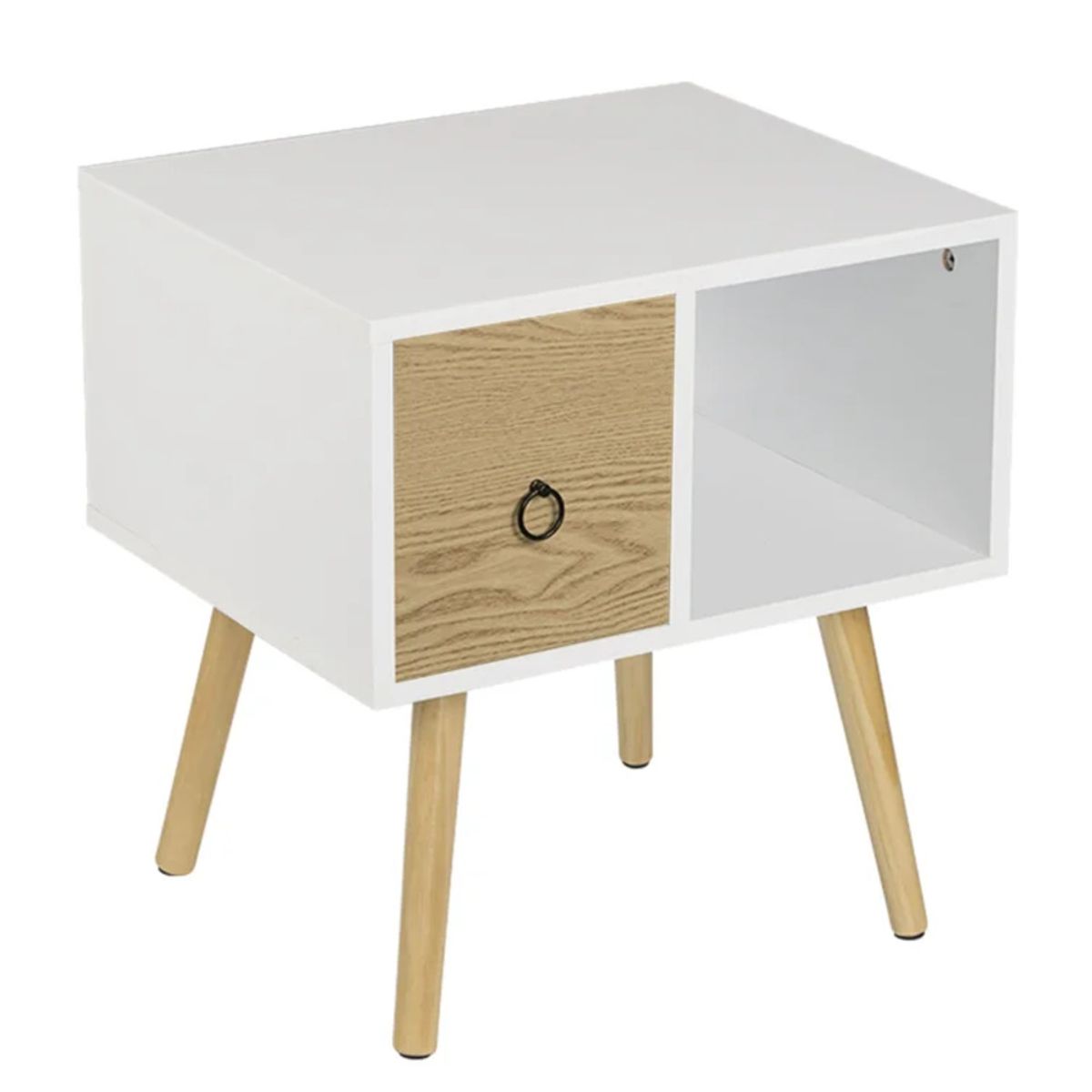 GENERICO - Velador Moderno Shido Blanco R&R MUEBLES