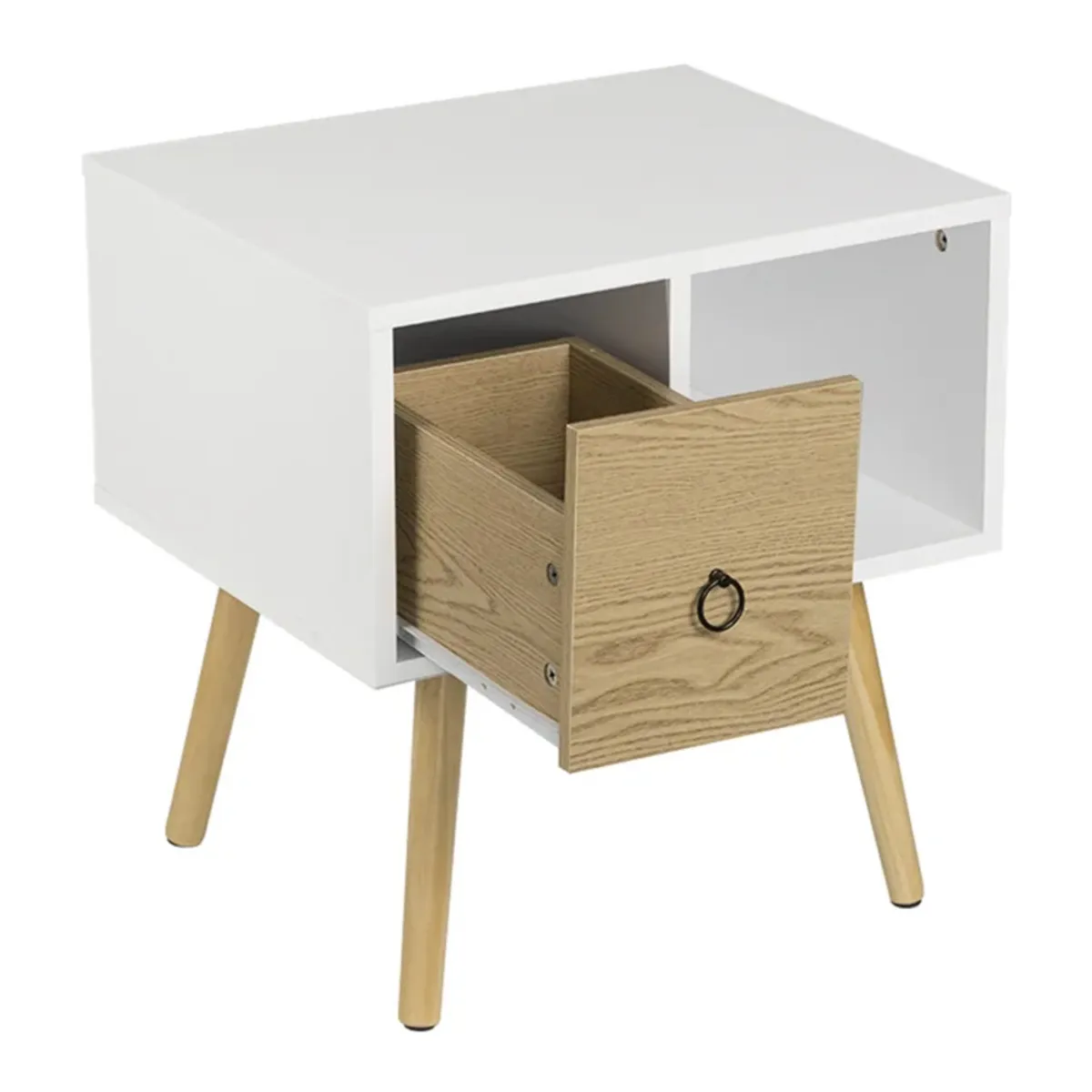 GENERICO - Velador Moderno Shido Blanco R&R MUEBLES