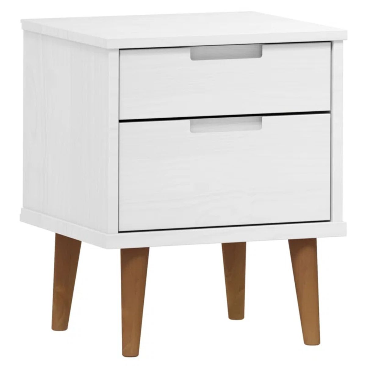 GENERICO - Velador Moderno Blanco Cloud 3 Cajones R&R MUEBLES
