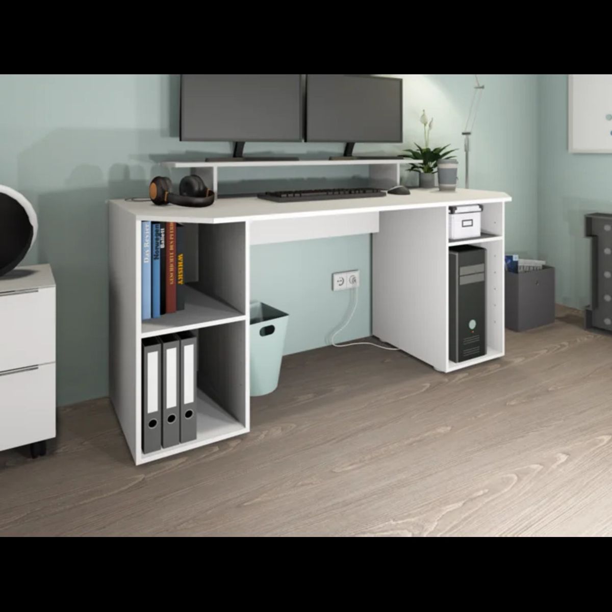 GENERICO - Escritorio Moderno Hinatsuru Blanco RR MUEBLES