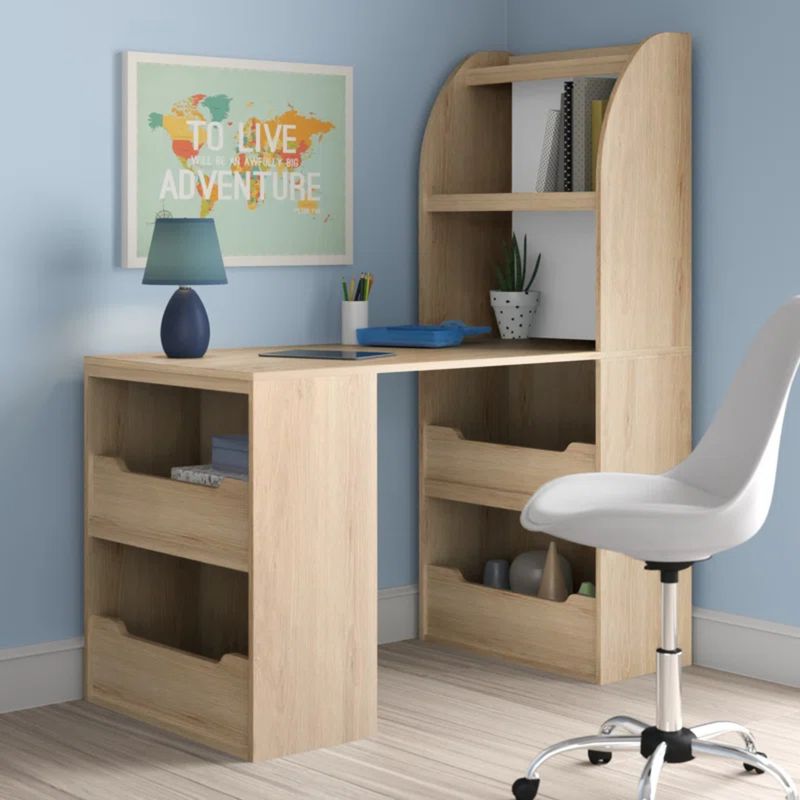 GENERICO - Escritorio Moderno Samanta 120 cm Marrón Claro R&R MUEBLES
