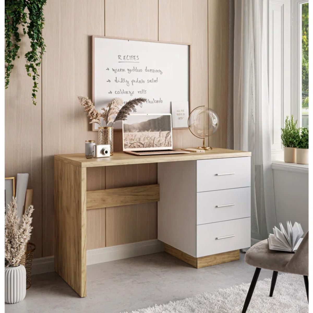 GENERICO - Escritorio Moderno Enmu 3 Cajones R&R MUEBLES