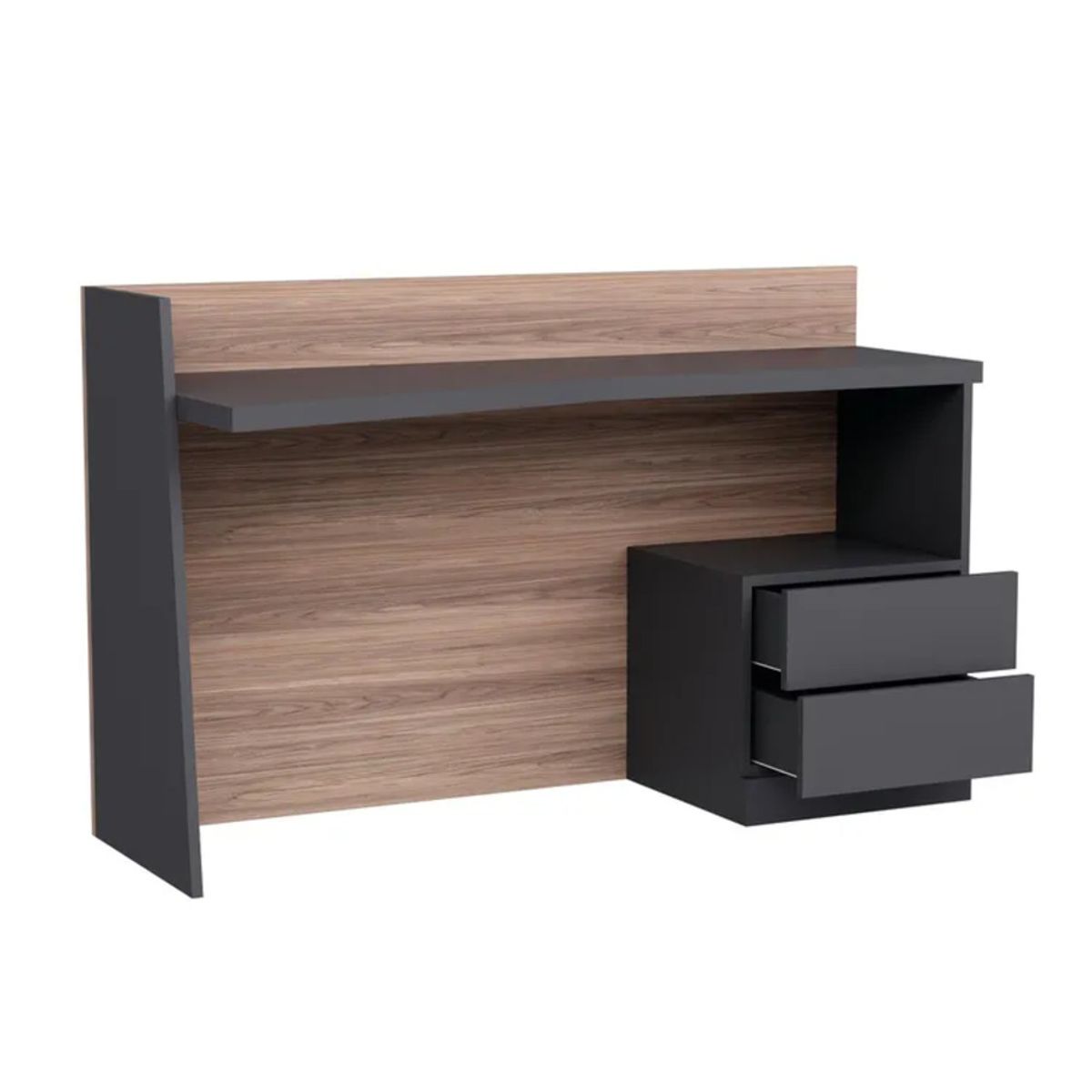 GENERICO - Escritorio Moderno Leonhart Gris y Marron RR MUEBLES