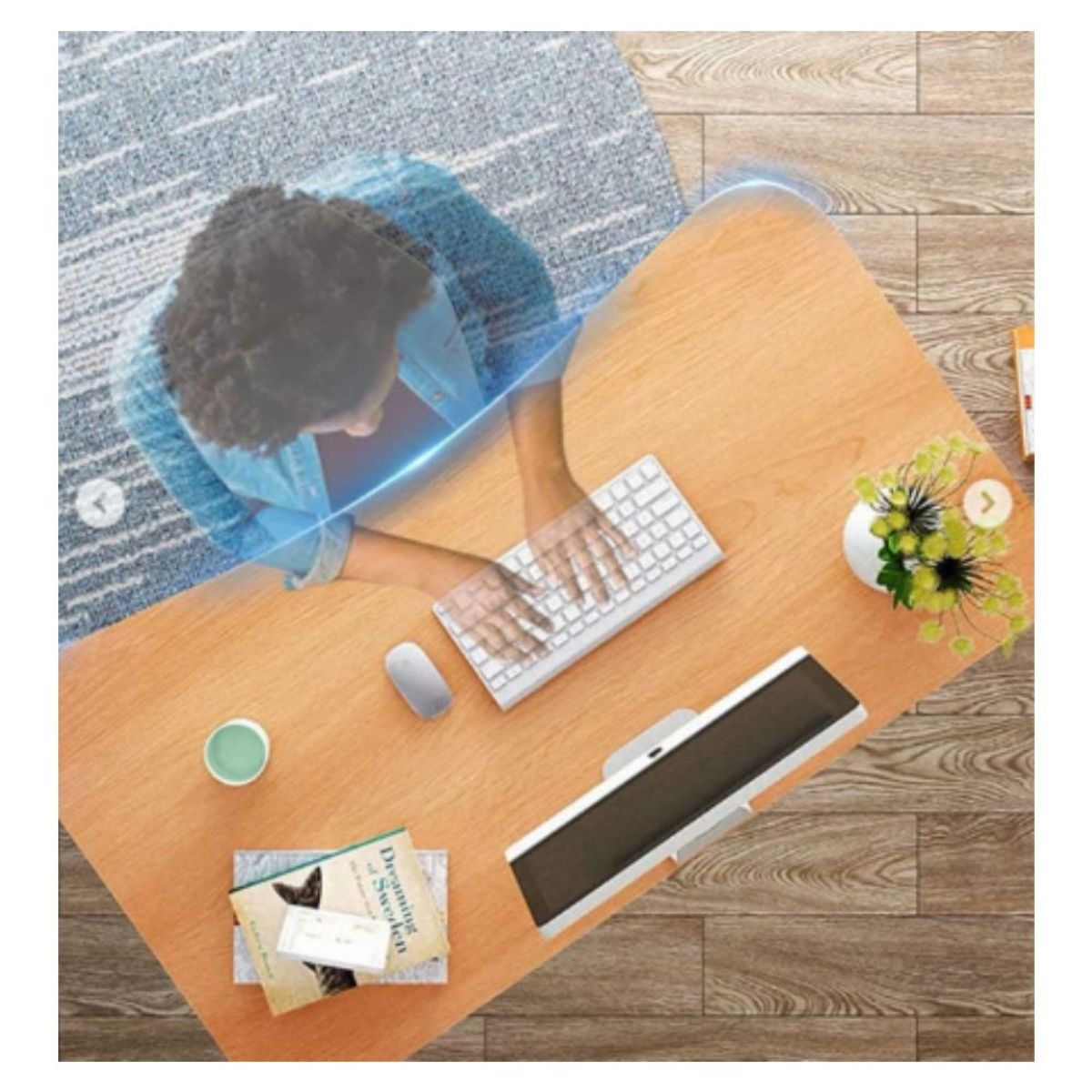 GENERICO - Escritorio para Habitación con Cajones Y Gabinete 73x120x50cm Forma Cuadrada