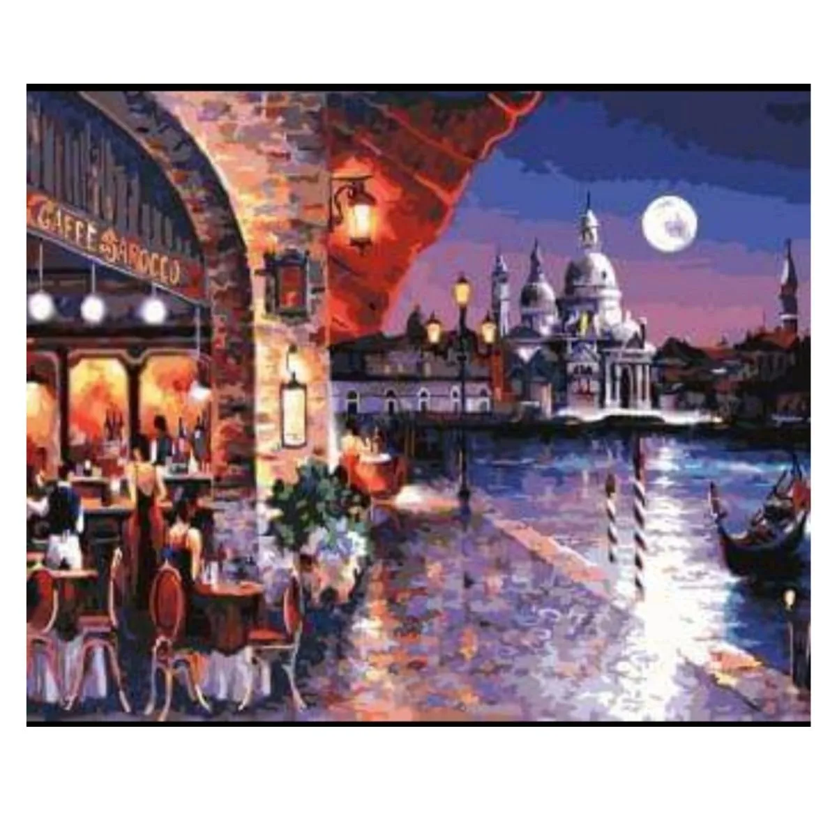 IMPORTADO MC - Paint By Number Venecia de la Luna Pintura Digital Oleo