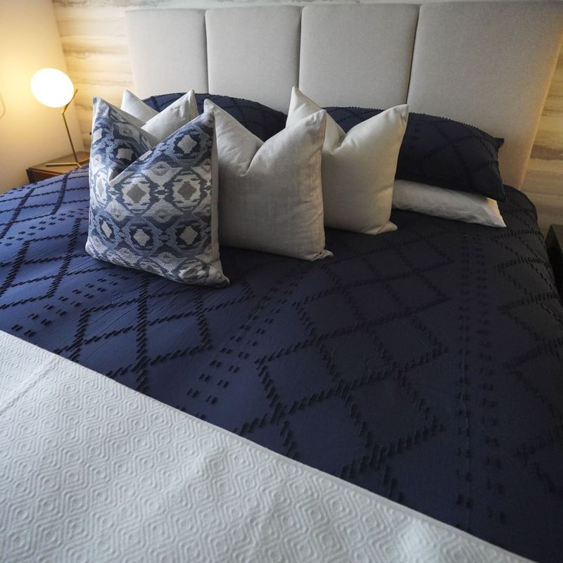 CLAUDIA RIVA HOME - Funda Edredón Rombos Azul