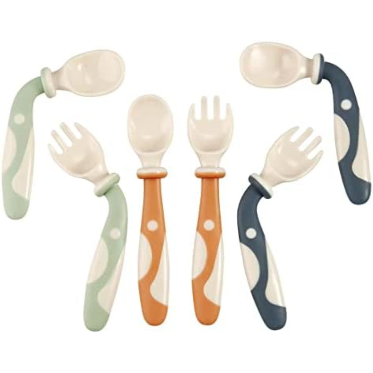 GENERICO - Juego De Cuchara Y Tenedor Para Bebé Estuche Color Aleatorio