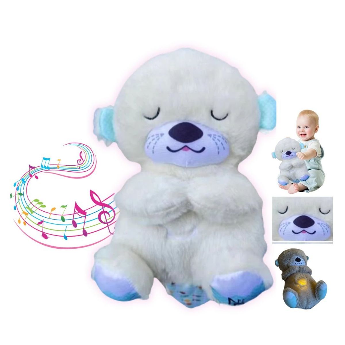 GENERICO - Peluche Sensorial Nutria Viral Que Respira Para Bebé