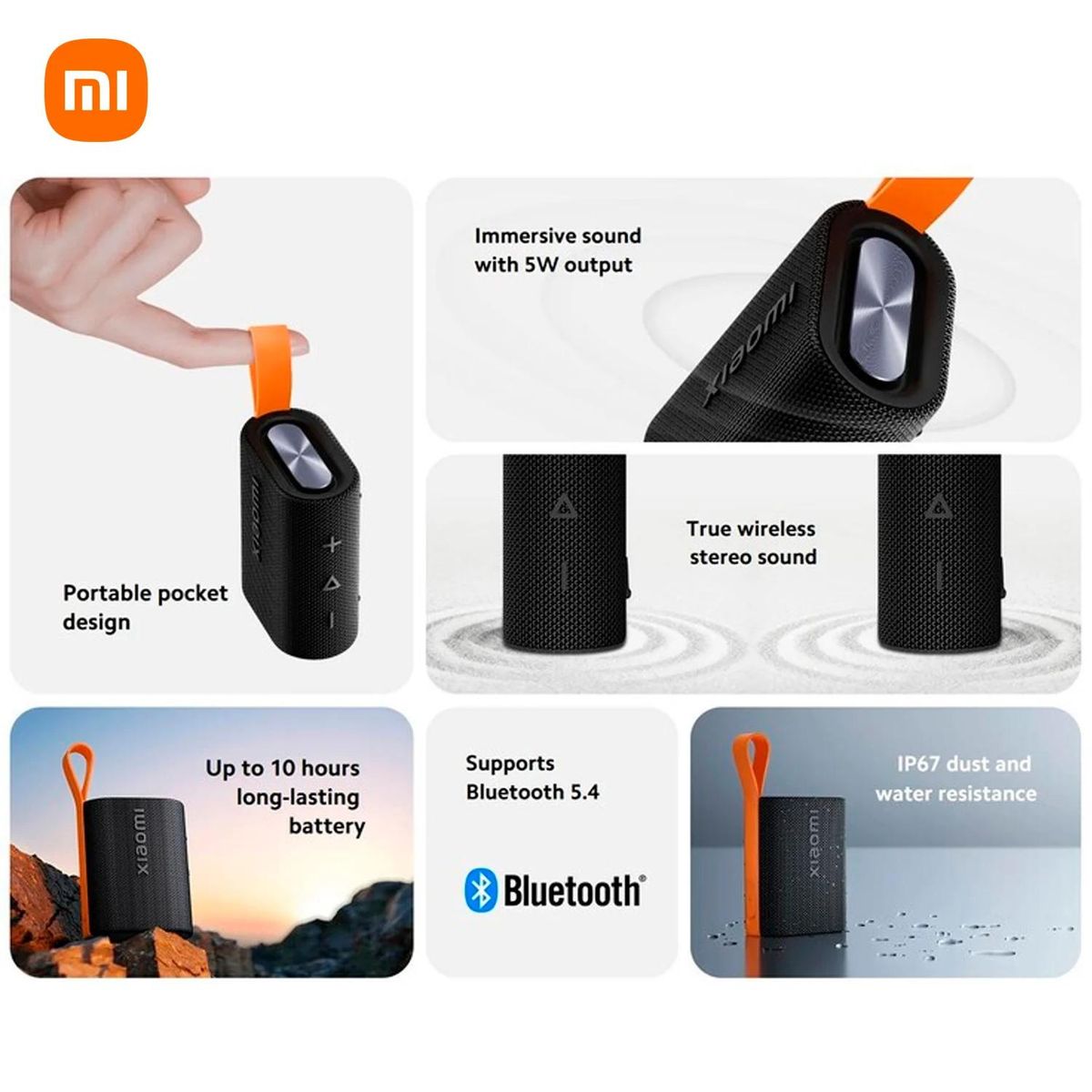 XIAOMI - PARLANTE INALAMBRICO BLUETOOTH 5.4 SOUND POCKET NEGRO
