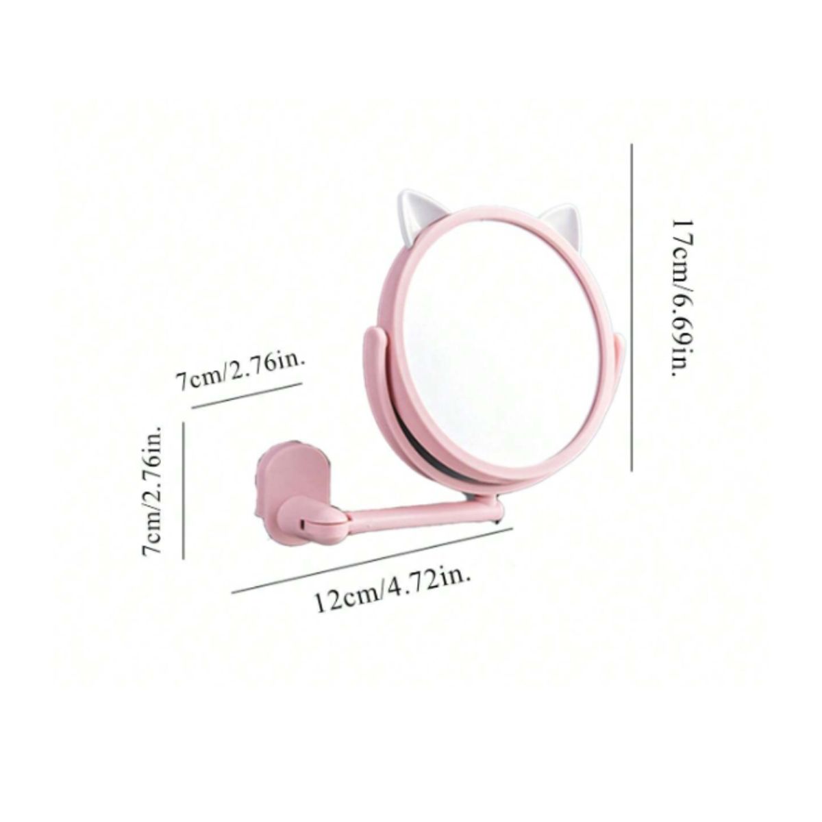 GENERICO - Espejo Gatito Retratil de Pared con Adhesivo 21x17cm