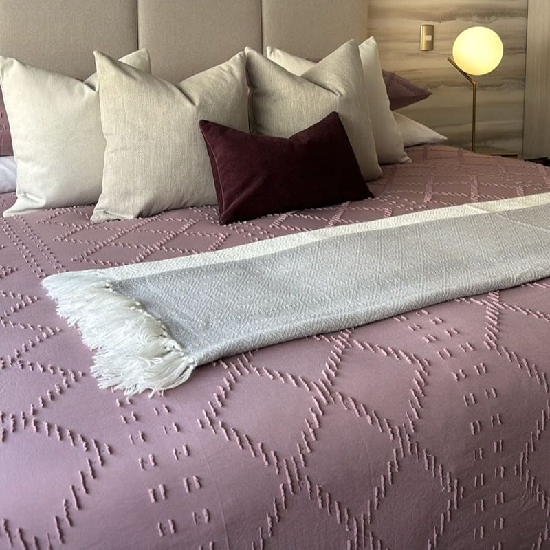 CLAUDIA RIVA HOME - Funda Edredón Rombos Lila