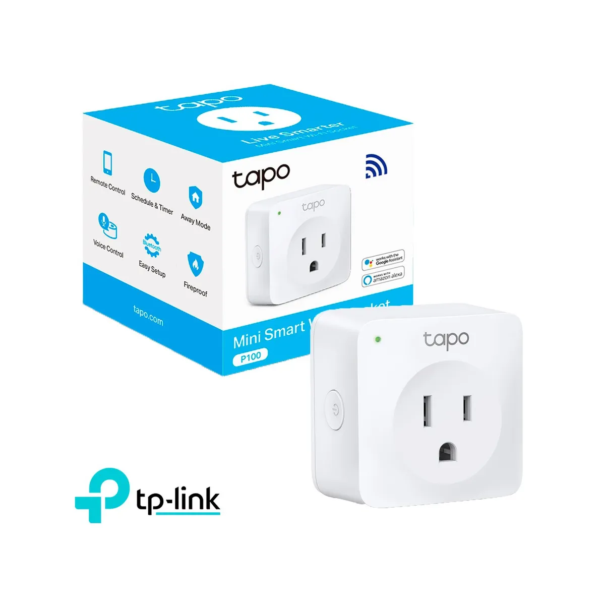 TP LINK - Tp-Link Mini Enchufe Tapo P100 Inteligente Wifi Ahorro de energía