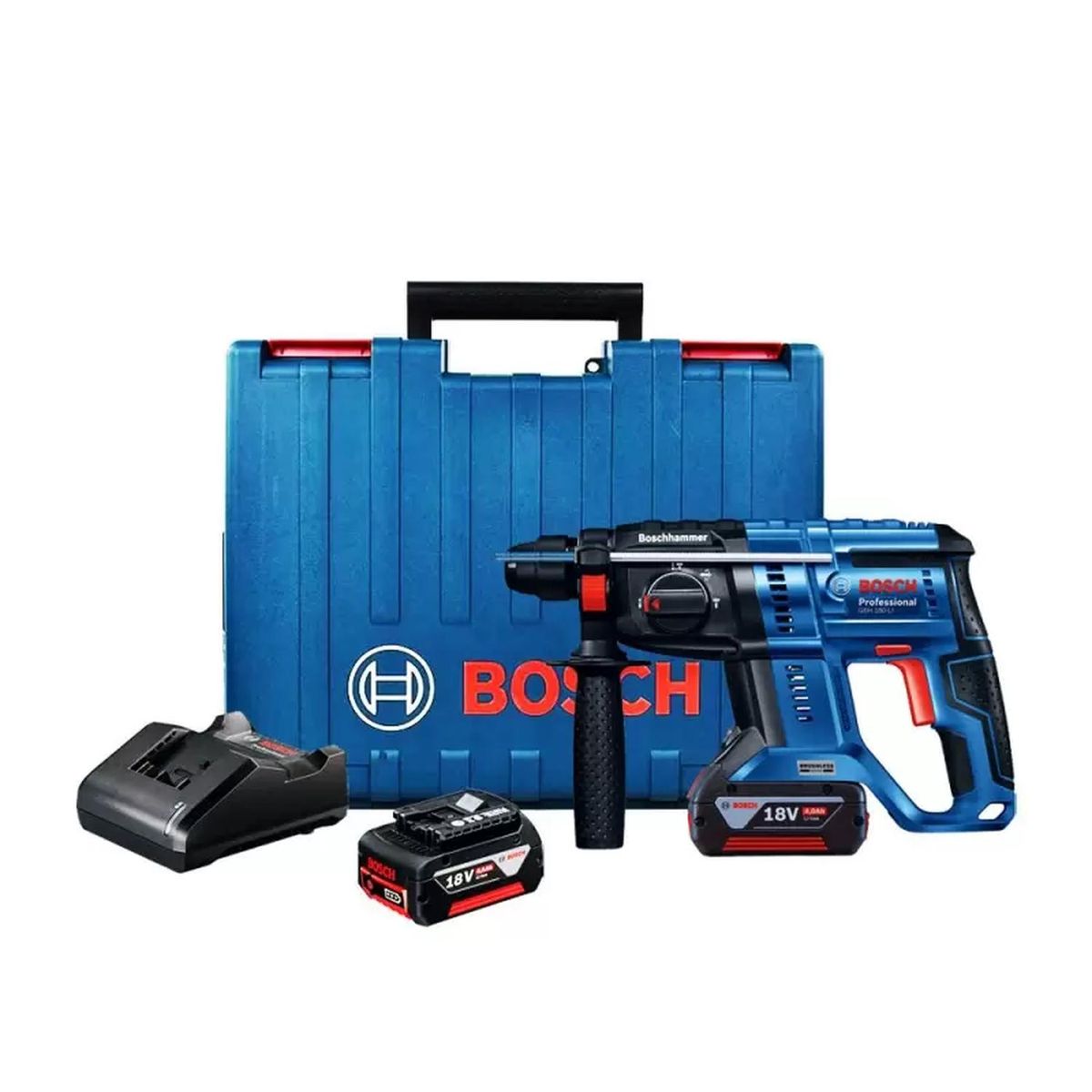 BOSCH - Rotomartillo 18V SDS-plus 2J inc 2 Bat 4.0 Bosch GBH 180-LI
